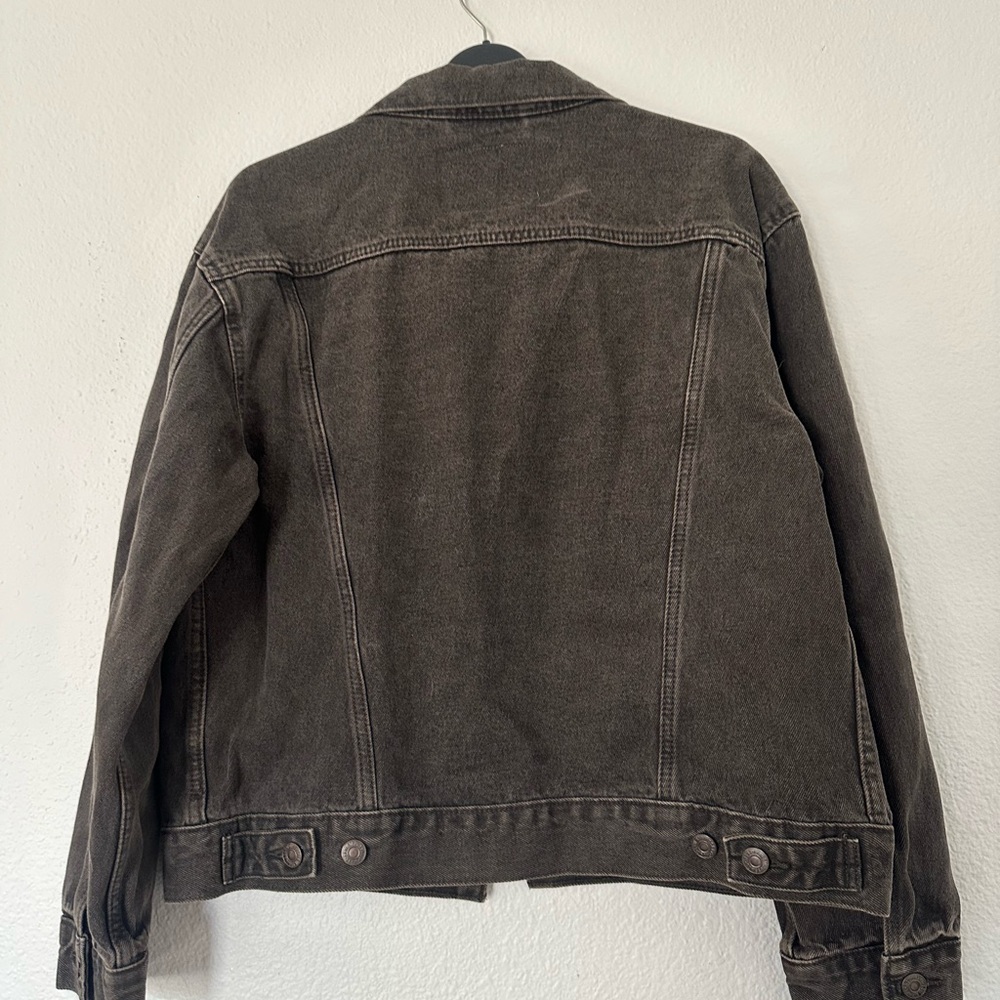 Levi's Gray Denim Trucker Jacket Medium - Picture 4 of 5
